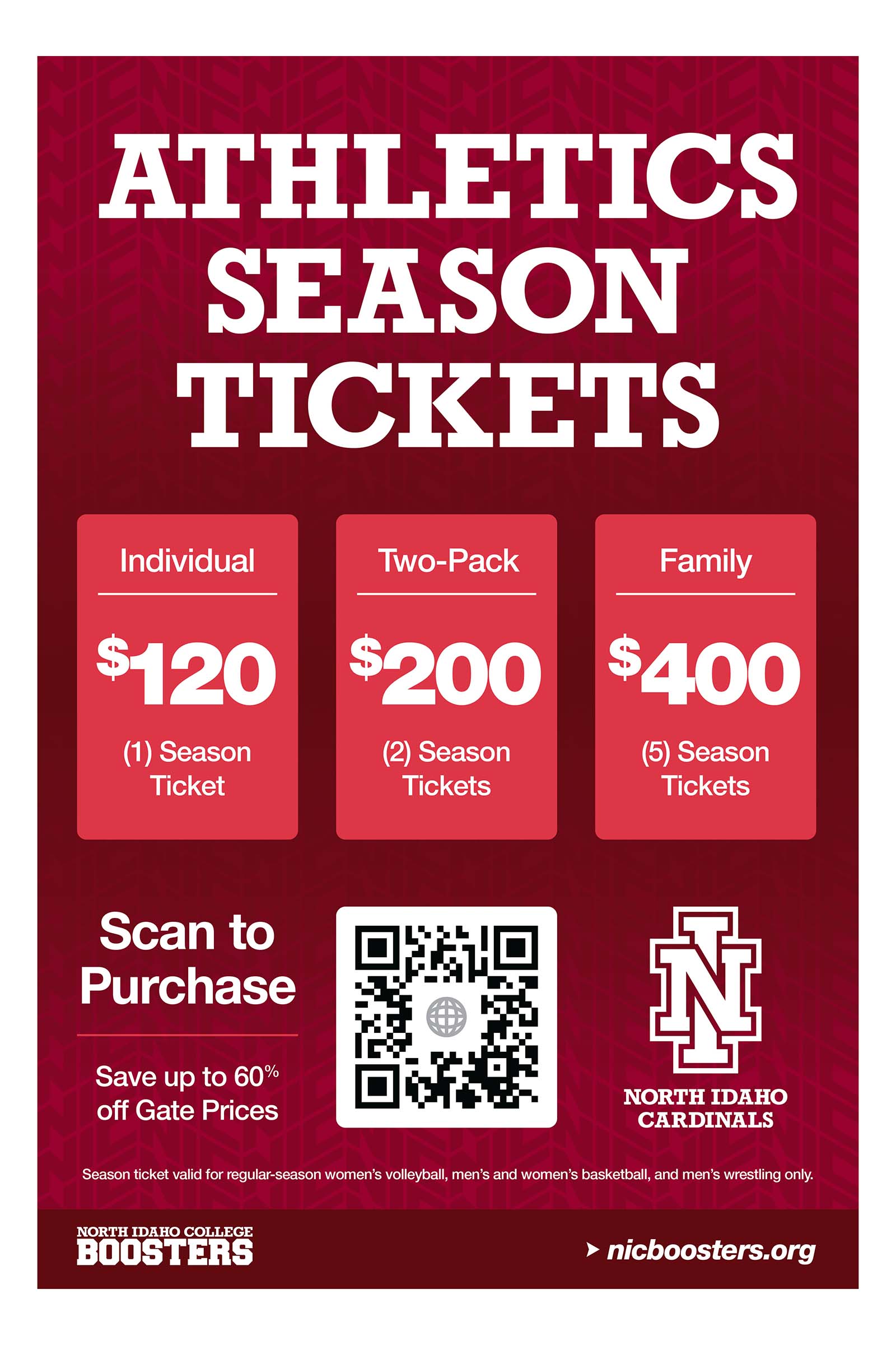 NIC Athletics Season Tickets